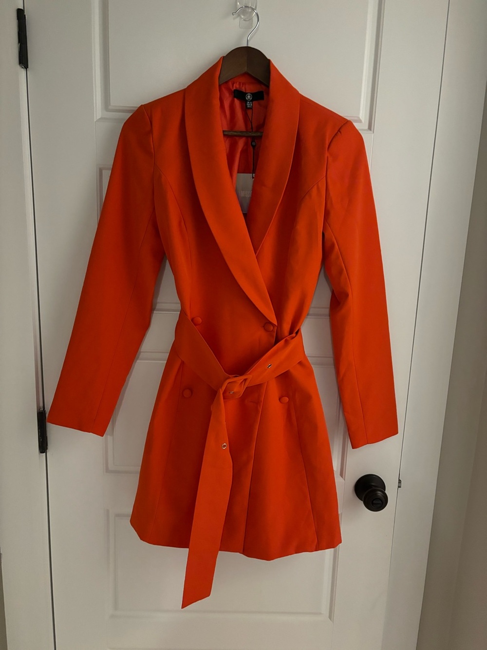 Missguided Orange Blazer Dress